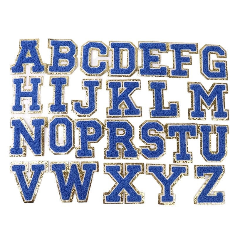 3.12" Royal Blue Chenille Letter Patches